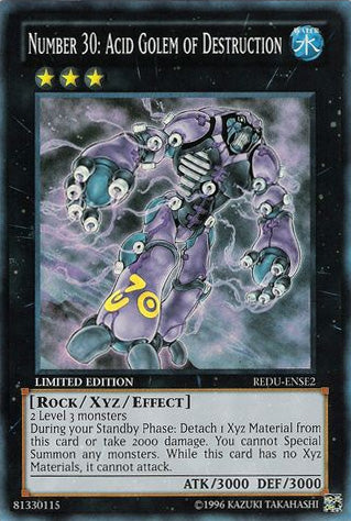 Number 30: Acid Golem of Destruction [REDU-ENSE2] Super Rare | Pegasus Games WI