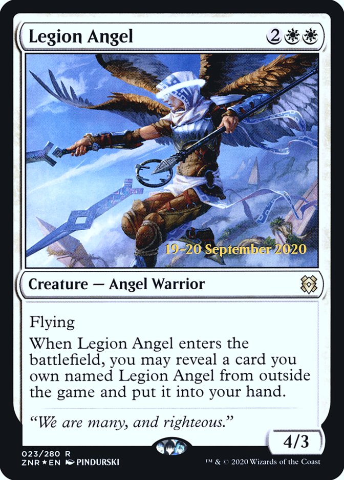 Legion Angel [Zendikar Rising Prerelease Promos] | Pegasus Games WI