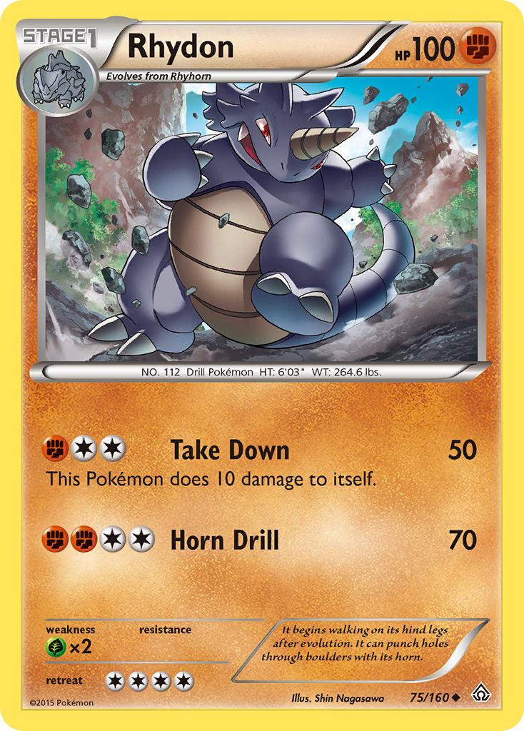 Rhydon (75/160) [XY: Primal Clash] | Pegasus Games WI