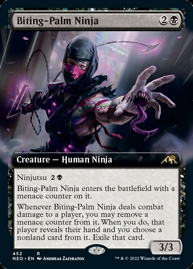 Biting-Palm Ninja (Extended Art) [Kamigawa: Neon Dynasty] | Pegasus Games WI