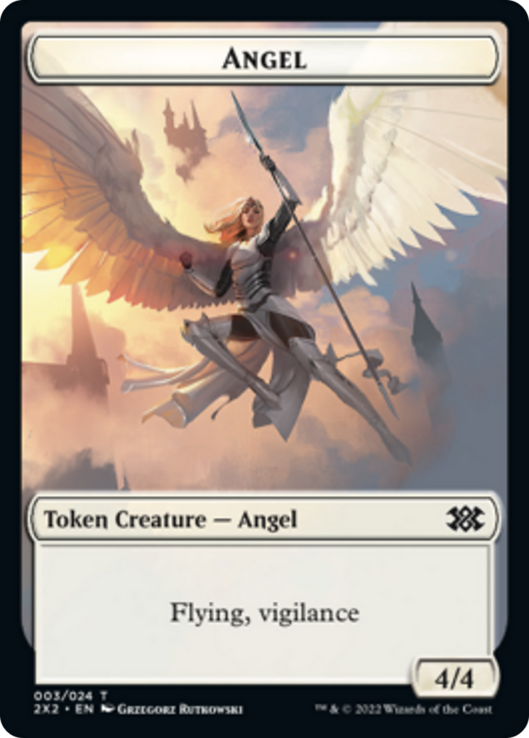 Zombie // Angel Double-Sided Token [Double Masters 2022 Tokens] | Pegasus Games WI