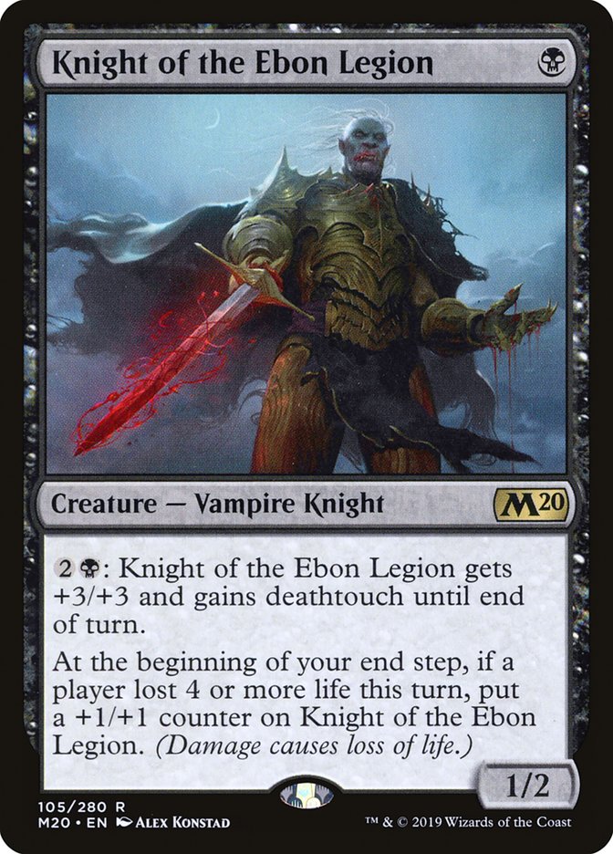 Knight of the Ebon Legion [Core Set 2020] | Pegasus Games WI