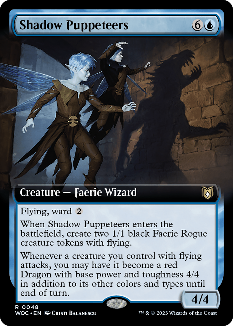 Shadow Puppeteers (Extended Art) [Wilds of Eldraine Commander] | Pegasus Games WI