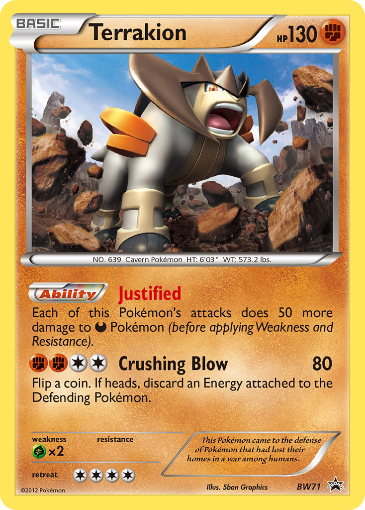 Terrakion (BW71) [Black & White: Black Star Promos] | Pegasus Games WI