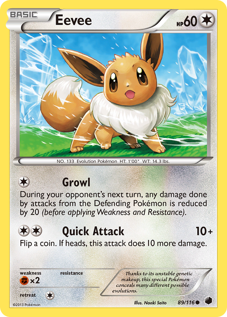 Eevee (89/116) [Black & White: Plasma Freeze] | Pegasus Games WI