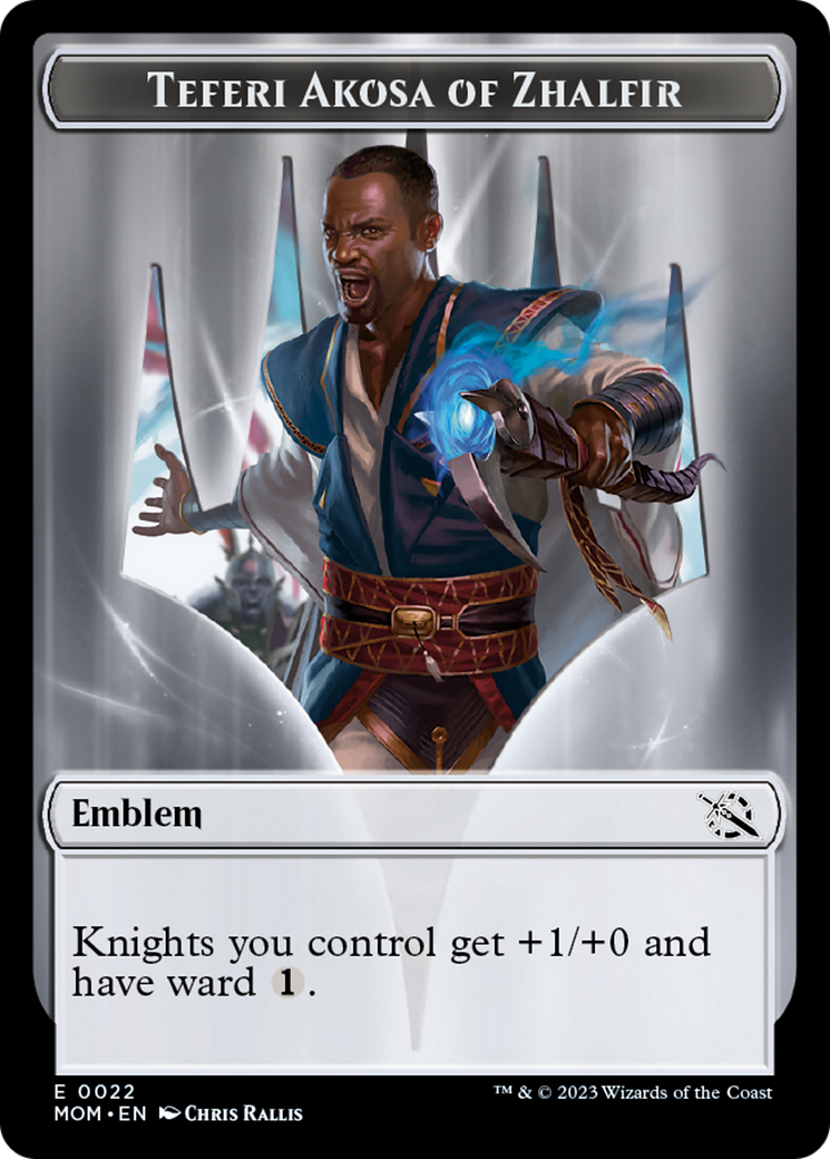 Elemental (2) // Teferi Akosa of Zhalfir Emblem Double-Sided Token [March of the Machine Tokens] | Pegasus Games WI