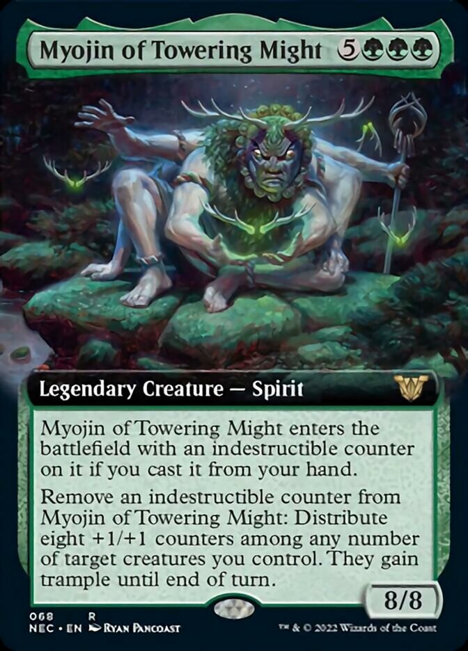 Myojin of Towering Might (Extended Art) [Kamigawa: Neon Dynasty Commander] | Pegasus Games WI