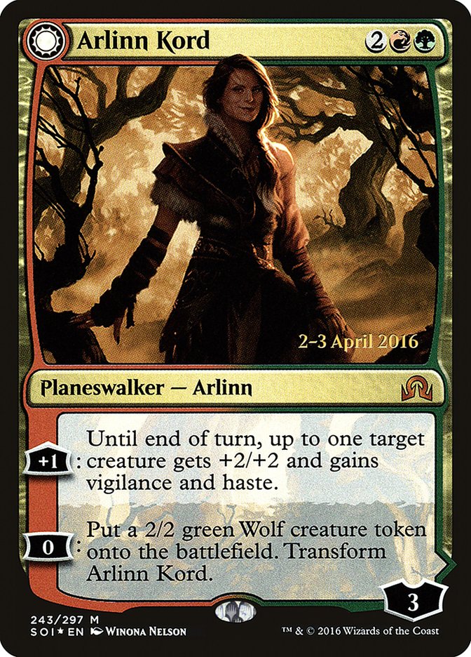 Arlinn Kord // Arlinn, Embraced by the Moon [Shadows over Innistrad Prerelease Promos] | Pegasus Games WI