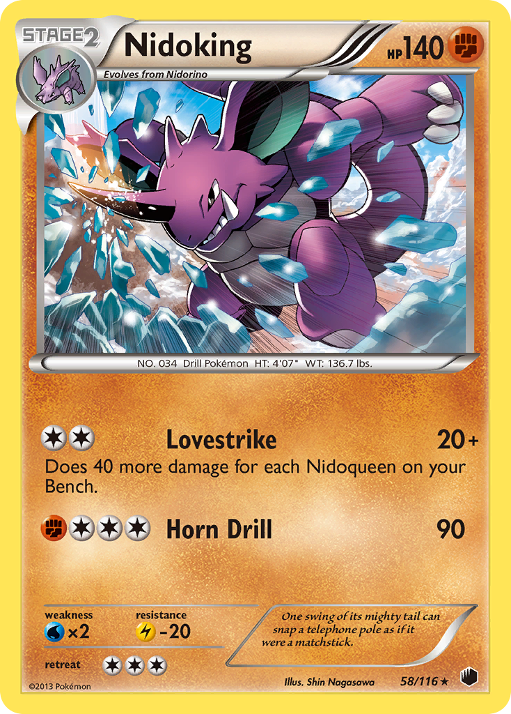 Nidoking (58/116) [Black & White: Plasma Freeze] | Pegasus Games WI