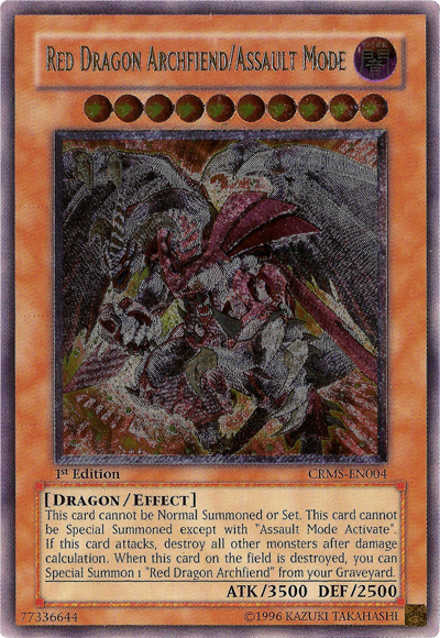 Red Dragon Archfiend/Assault Mode (UTR) [CRMS-EN004] Ultimate Rare | Pegasus Games WI