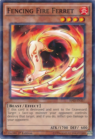 Fencing Fire Ferret (Shatterfoil) [BP03-EN107] Rare | Pegasus Games WI
