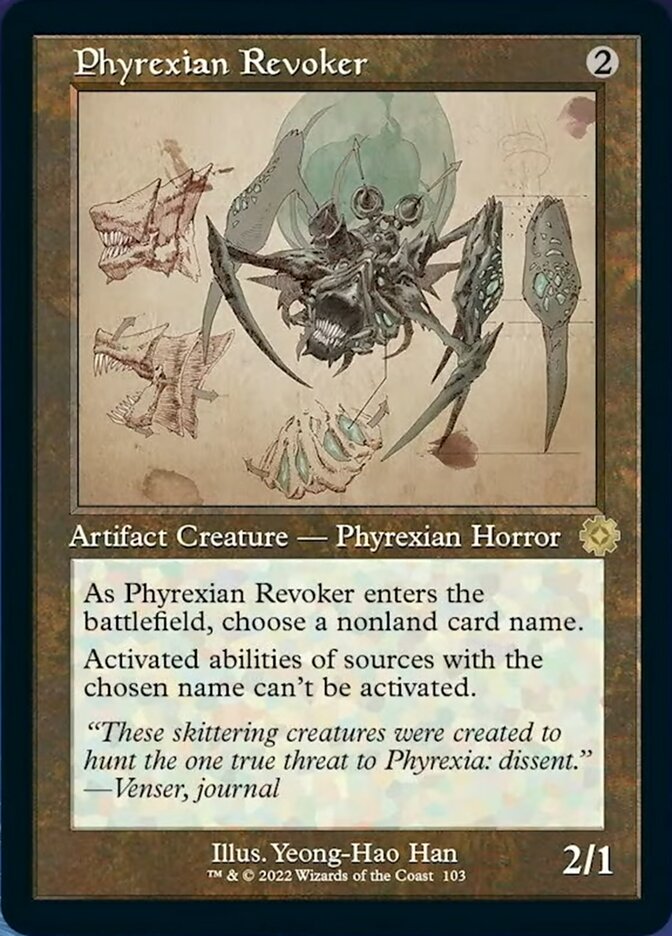 Phyrexian Revoker (Retro Schematic) [The Brothers' War Retro Artifacts] | Pegasus Games WI