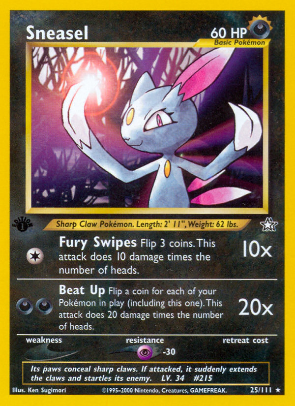 Sneasel (25/111) [Neo Genesis 1st Edition] | Pegasus Games WI