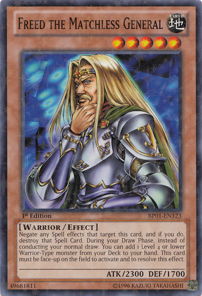 Freed the Matchless General [BP01-EN123] Starfoil Rare | Pegasus Games WI