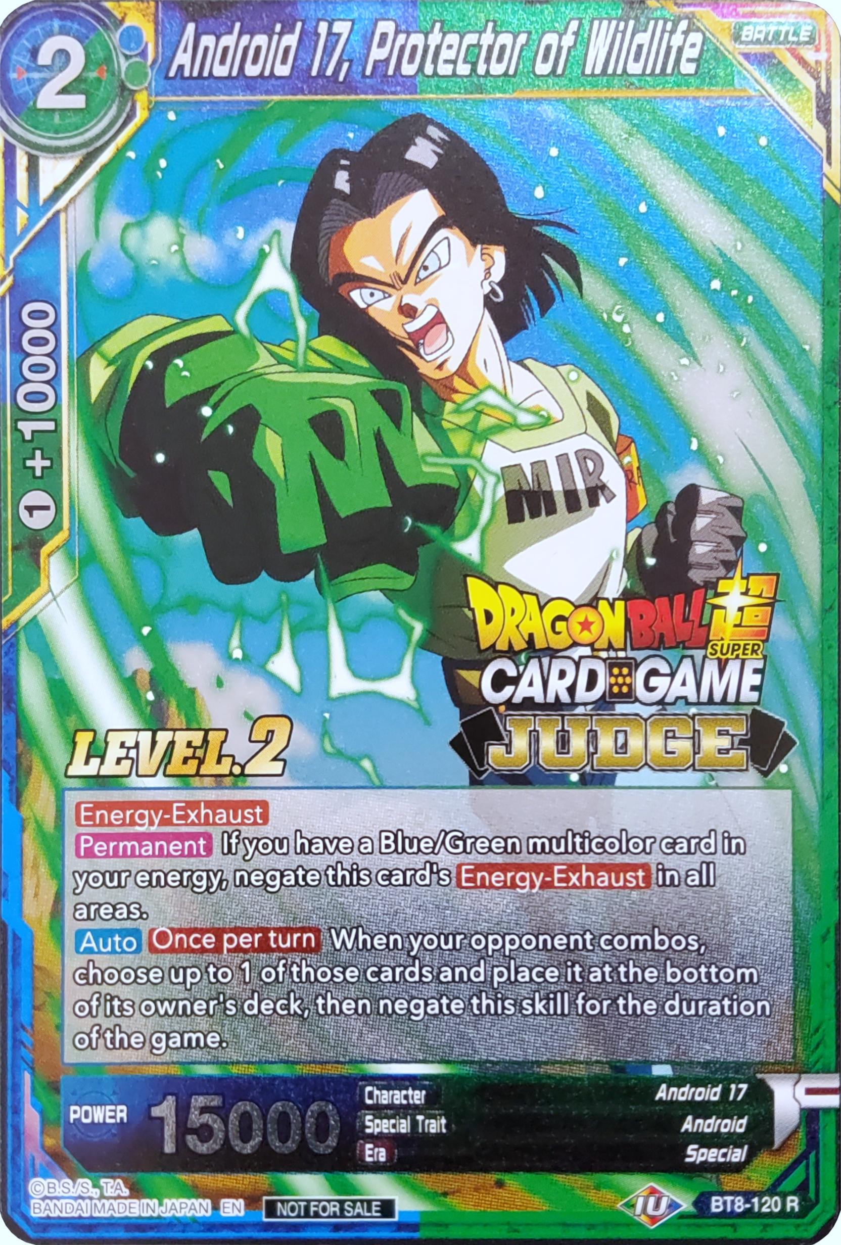 Android 17, Protector of Wildlife (Level 2) (BT8-120) [Judge Promotion Cards] | Pegasus Games WI