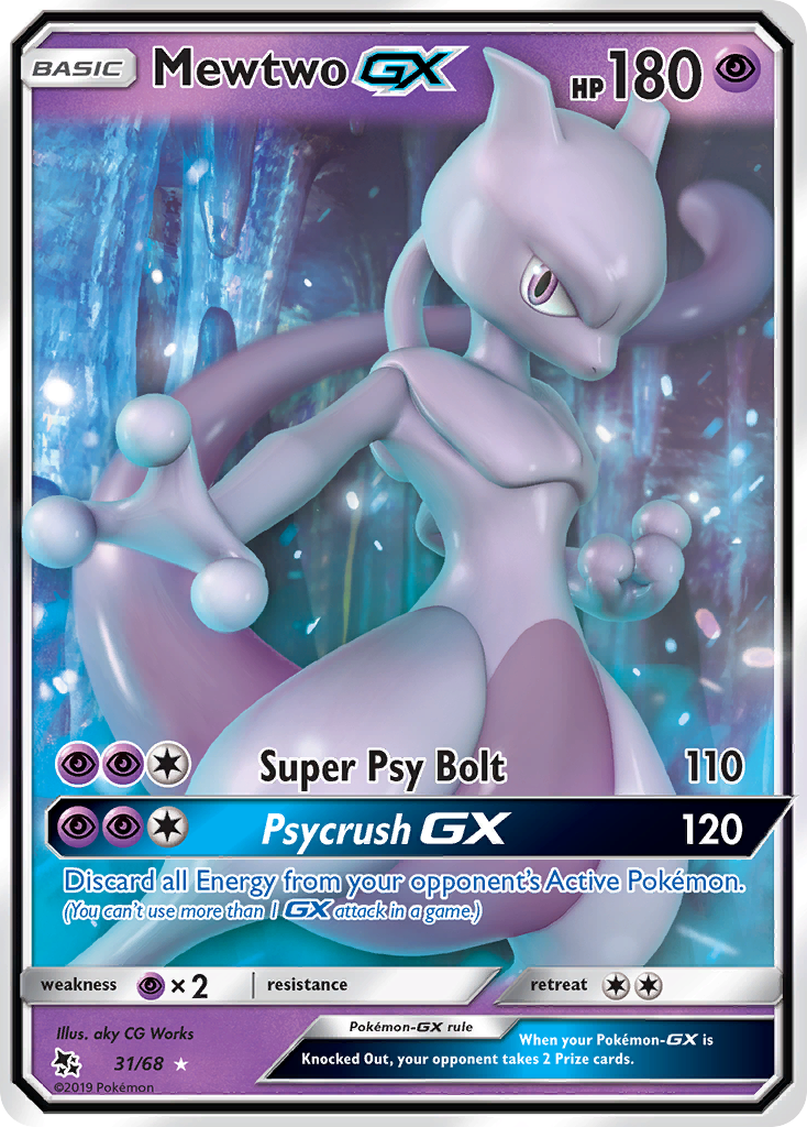 Mewtwo GX (31/68) [Sun & Moon: Hidden Fates] | Pegasus Games WI