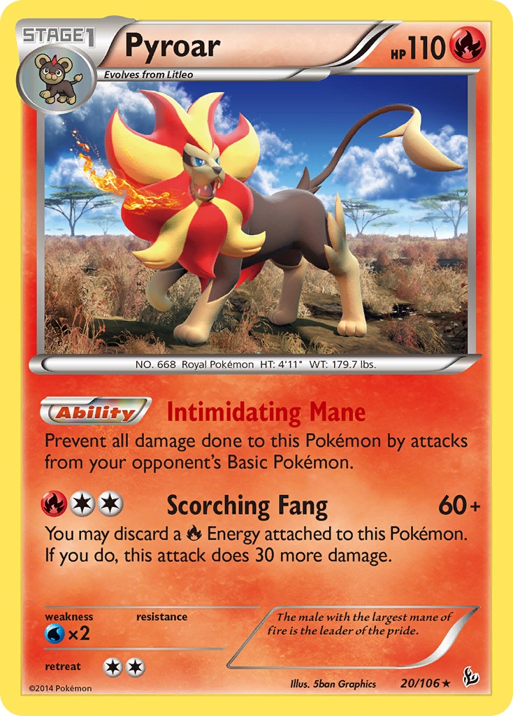 Pyroar (20/106) [XY: Flashfire] | Pegasus Games WI