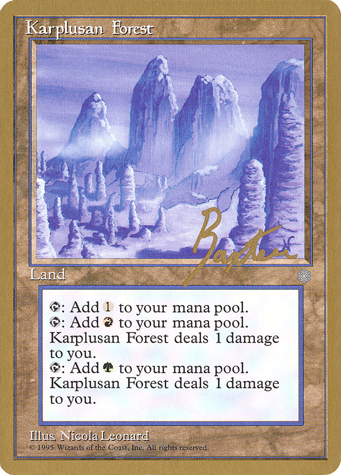 Karplusan Forest (George Baxter) [Pro Tour Collector Set] | Pegasus Games WI