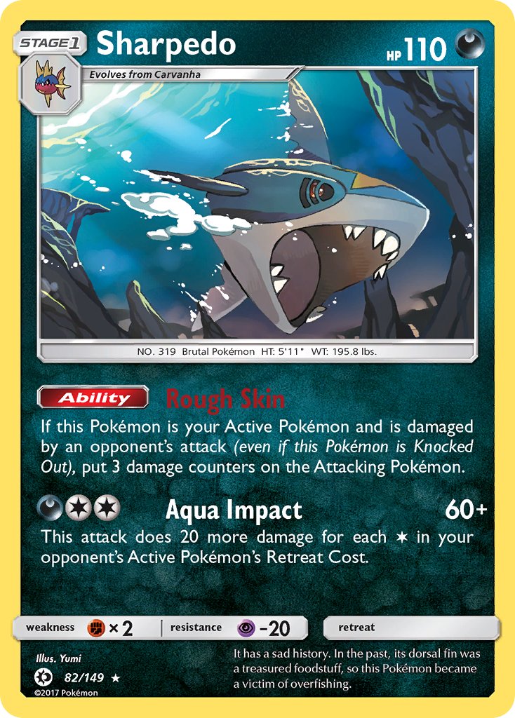 Sharpedo (82/149) (Cosmos Holo) (Blister Exclusive) [Sun & Moon: Base Set] | Pegasus Games WI