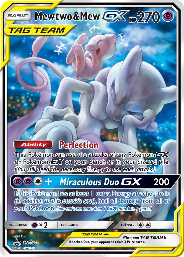 Mewtwo & Mew GX (SM191) [Sun & Moon: Black Star Promos] | Pegasus Games WI