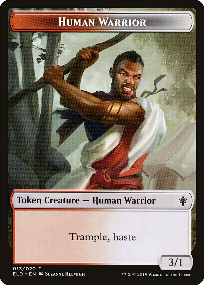 Human Warrior Token [Throne of Eldraine Tokens] | Pegasus Games WI