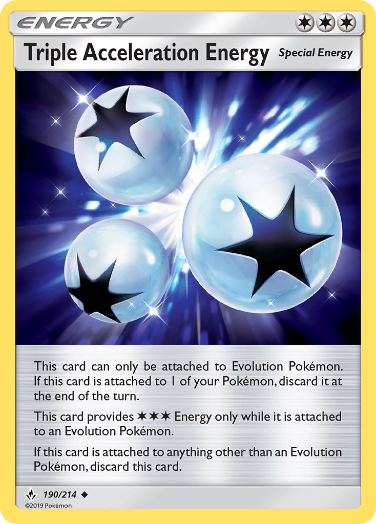 Triple Acceleration Energy (190/214) [Sun & Moon: Unbroken Bonds] | Pegasus Games WI