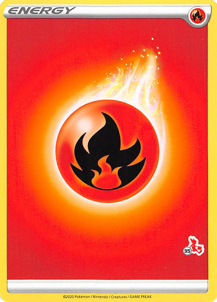 Fire Energy (Cinderace Stamp #35) [Battle Academy 2022] | Pegasus Games WI