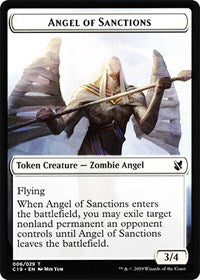 Angel of Sanctions // Horror Double-Sided Token [Commander 2019 Tokens] | Pegasus Games WI