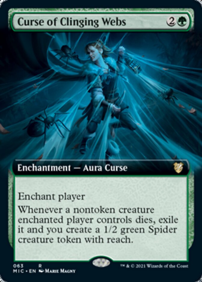 Curse of Clinging Webs (Extended Art) [Innistrad: Midnight Hunt Commander] | Pegasus Games WI