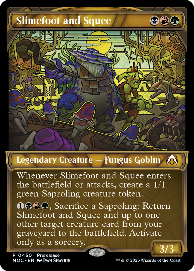 Slimefoot and Squee (Showcase Planar Booster Fun) [March of the Machine Commander Prerelease Promos] | Pegasus Games WI