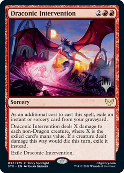 Draconic Intervention (Promo Pack) [Strixhaven: School of Mages Promos] | Pegasus Games WI