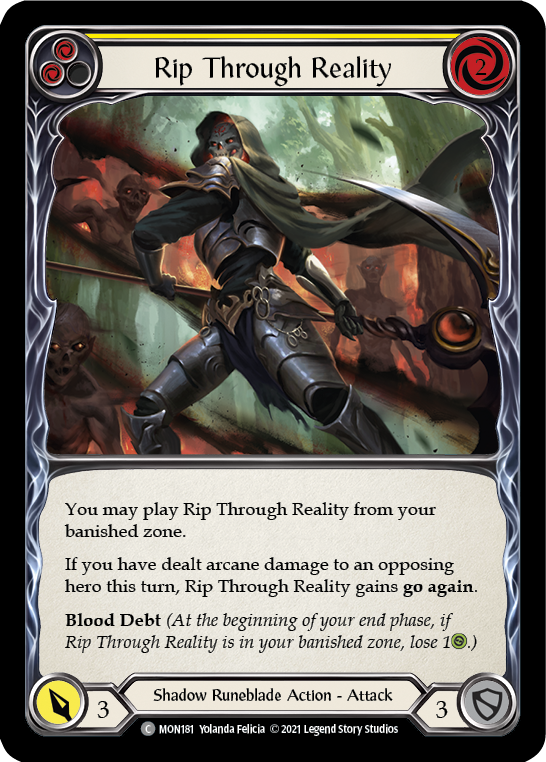 Rip Through Reality (Yellow) (Rainbow Foil) [MON181-RF] 1st Edition Rainbow Foil | Pegasus Games WI