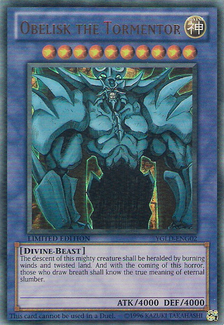 Obelisk the Tormentor [YGLD-ENG02] Ultra Rare | Pegasus Games WI