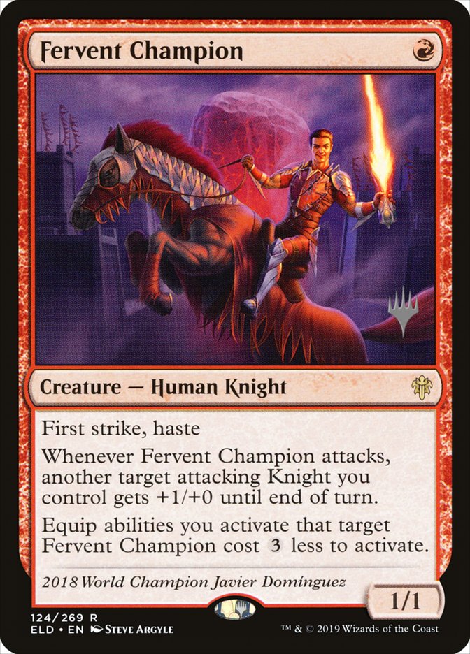 Fervent Champion (Promo Pack) [Throne of Eldraine Promos] | Pegasus Games WI