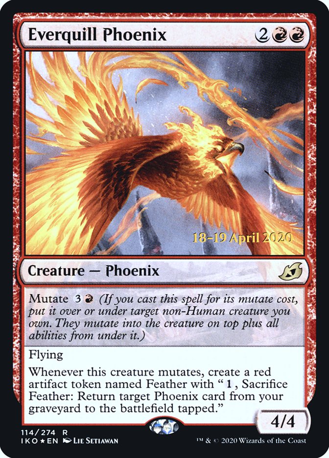 Everquill Phoenix [Ikoria: Lair of Behemoths Prerelease Promos] | Pegasus Games WI