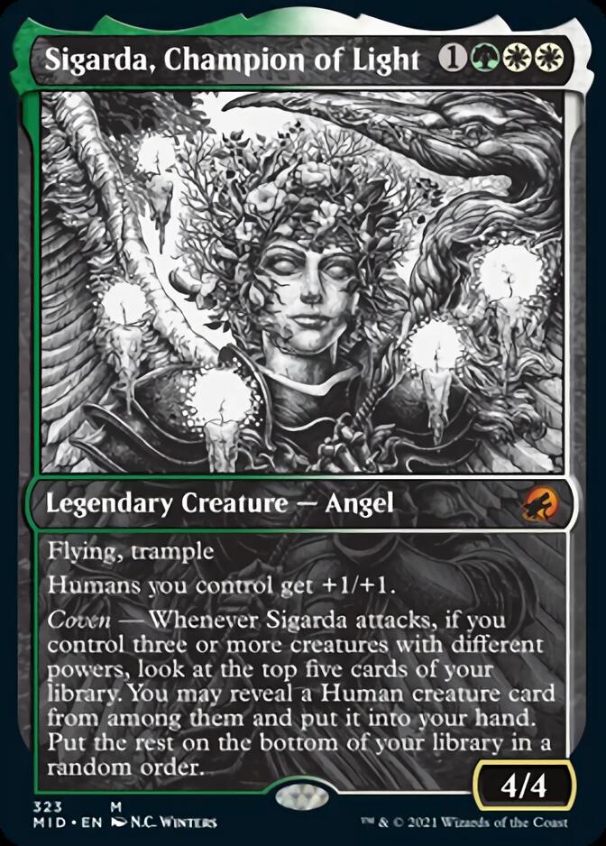 Sigarda, Champion of Light (Showcase) [Innistrad: Midnight Hunt] | Pegasus Games WI