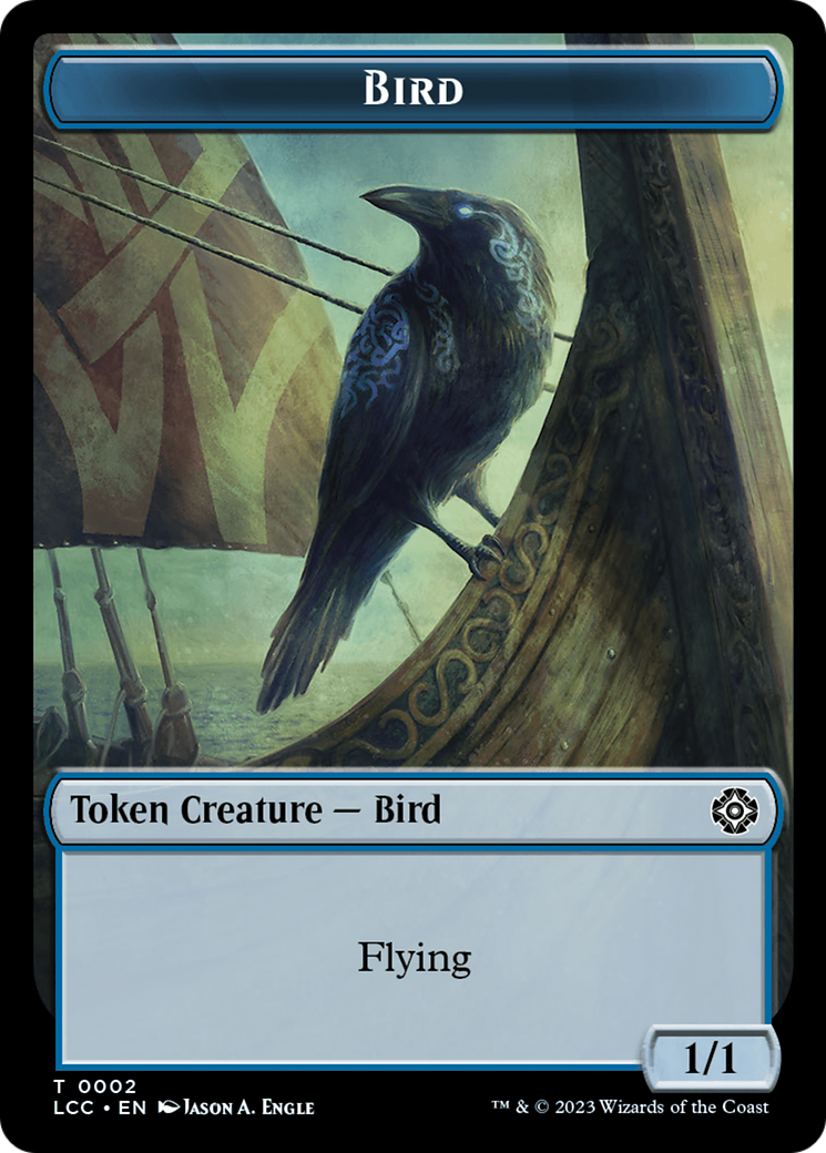 Bird // Merfolk (0003) Double-Sided Token [The Lost Caverns of Ixalan Commander Tokens] | Pegasus Games WI