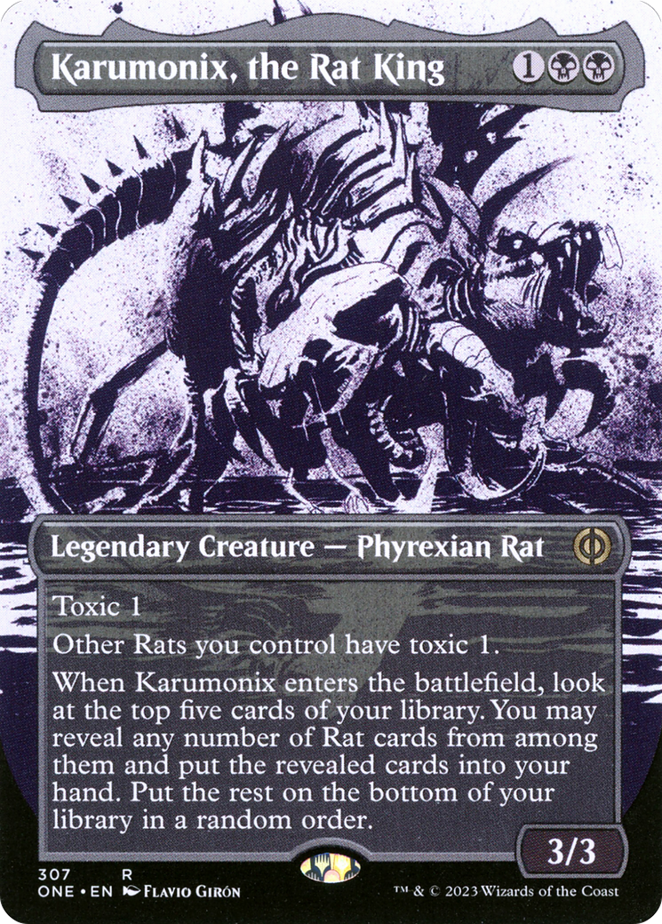 Karumonix, the Rat King (Borderless Ichor) [Phyrexia: All Will Be One] | Pegasus Games WI