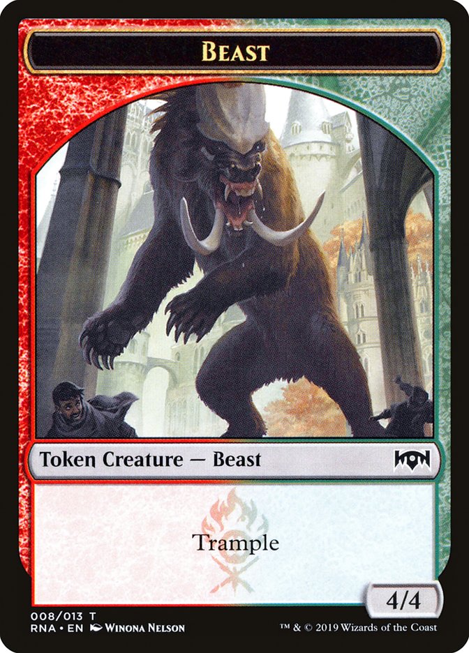 Beast Token [Ravnica Allegiance Tokens] | Pegasus Games WI