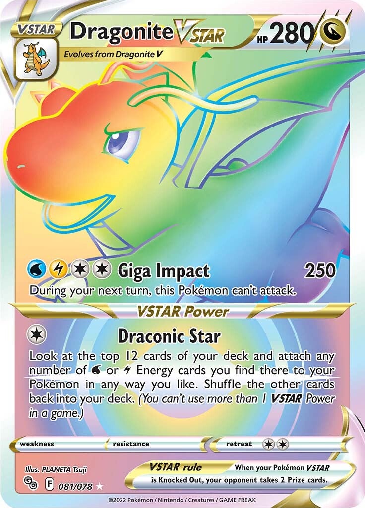 Dragonite VSTAR (081/078) [Pokémon GO] | Pegasus Games WI