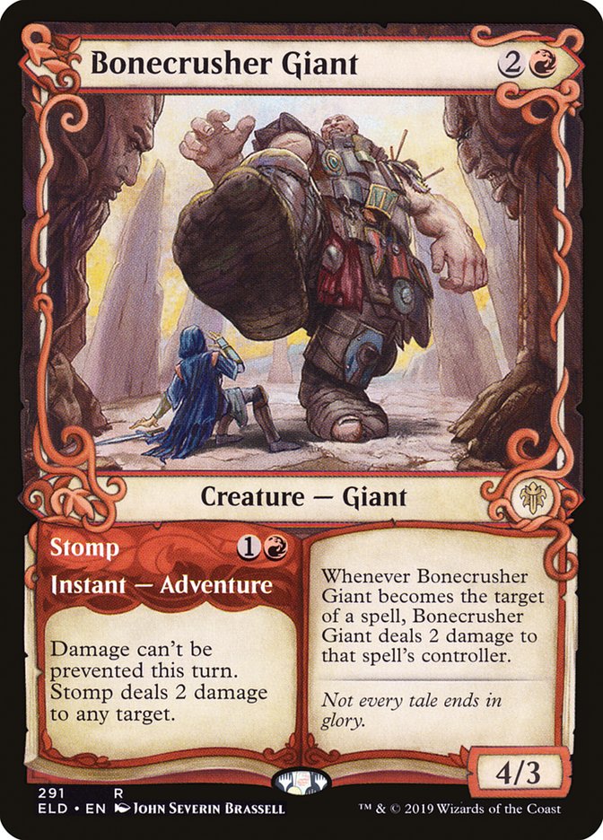 Bonecrusher Giant // Stomp (Showcase) [Throne of Eldraine] | Pegasus Games WI