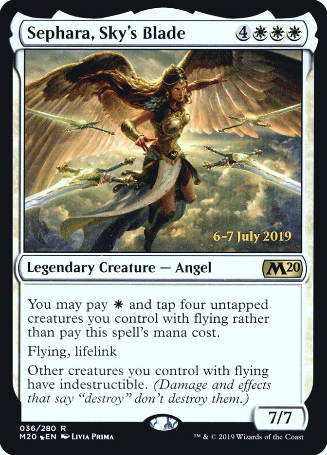 Sephara, Sky's Blade [Core Set 2020 Prerelease Promos] | Pegasus Games WI