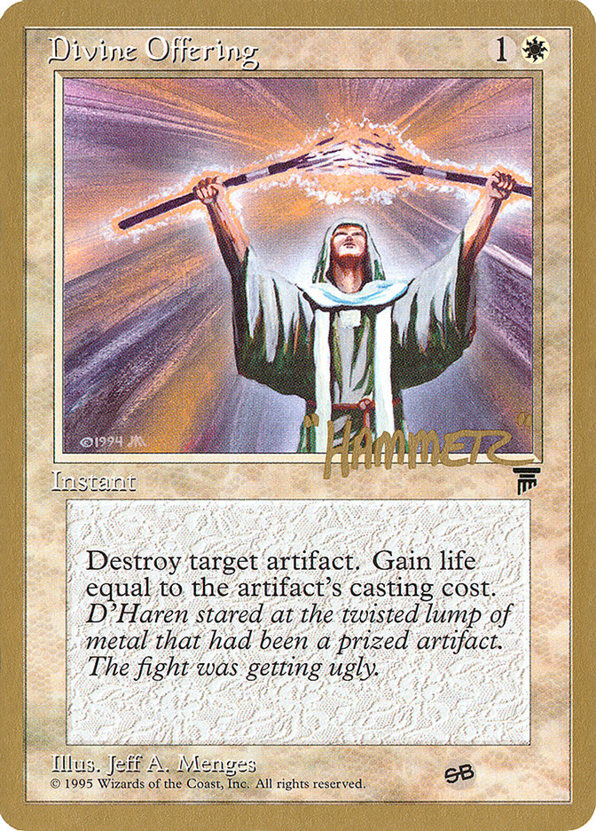 Divine Offering (Shawn "Hammer" Regnier) (SB) [Pro Tour Collector Set] | Pegasus Games WI