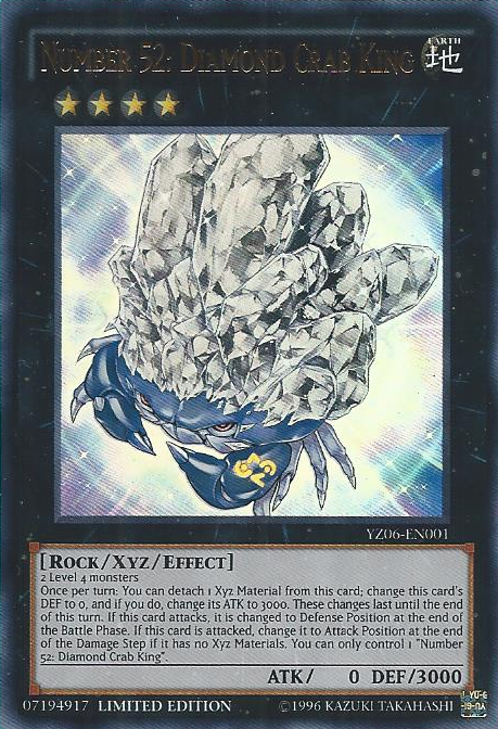 Number 52: Diamond Crab King [YZ06-EN001] Ultra Rare | Pegasus Games WI