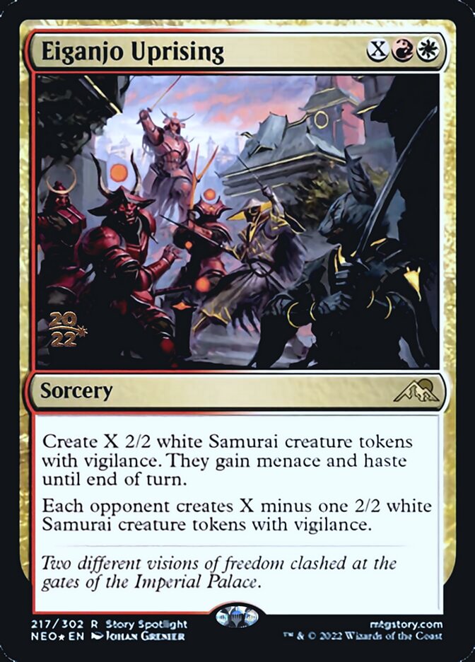 Eiganjo Uprising [Kamigawa: Neon Dynasty Prerelease Promos] | Pegasus Games WI