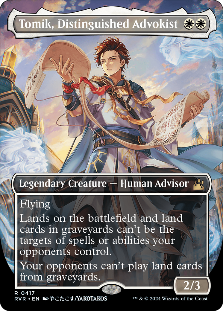 Tomik, Distinguished Advokist (Anime Borderless) [Ravnica Remastered] | Pegasus Games WI