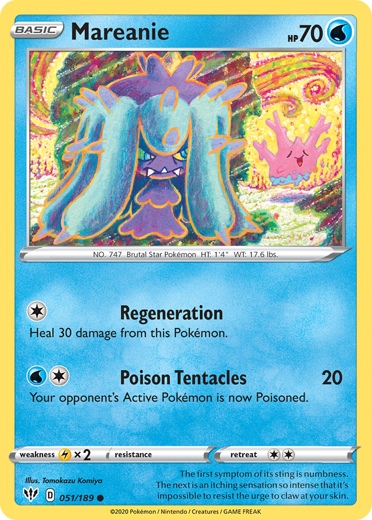 Mareanie (051/189) [Sword & Shield: Darkness Ablaze] | Pegasus Games WI