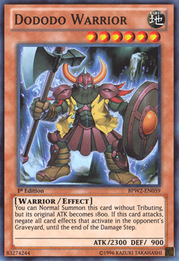 Dododo Warrior [BPW2-EN059] Super Rare | Pegasus Games WI