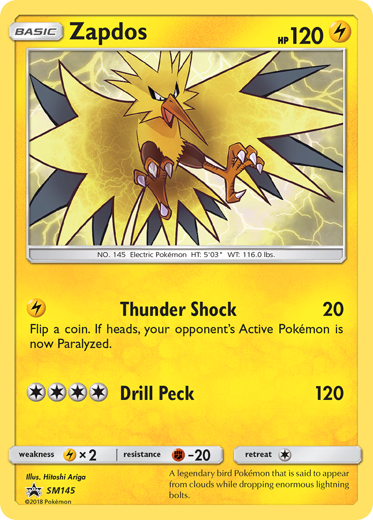 Zapdos (SM145) [Sun & Moon: Black Star Promos] | Pegasus Games WI