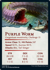 Purple Worm Art Card [Dungeons & Dragons: Adventures in the Forgotten Realms Art Series] | Pegasus Games WI